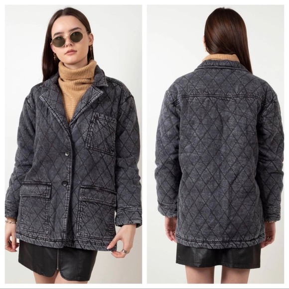 Young Fabulous & Broke Jackets & Blazers - Young Fabulous and broke YFB denim stone washed jacket coat Small Black Gray